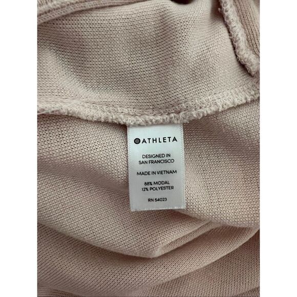 Athleta Women's Serenity Criss Cross Long Sleeve Pullover Sweatshirt Pink XS - Picture 5 of 5